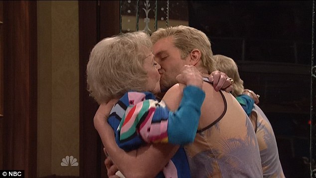 While you were sleeping: Betty White and Bradley Cooper lock lips