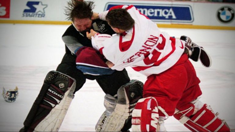 The Red Wings, Avalanche and fight night at the Joe was 20-years ago today