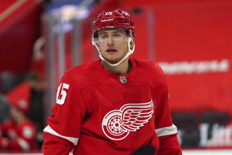 Jakub Vrana has been placed on waivers by the Red Wings