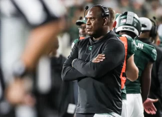 Michigan State football coach Mel Tucker is at the center of a sexual harassment investigation