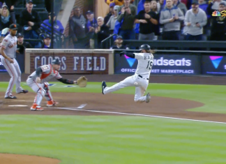 The Giants lost to the Rookies but at least they broke up the no-hitter