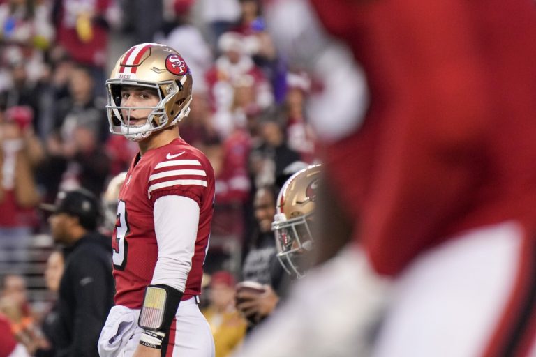 49ers QB Brock Purdy threw four interceptions in a blowout loss to the Ravens.