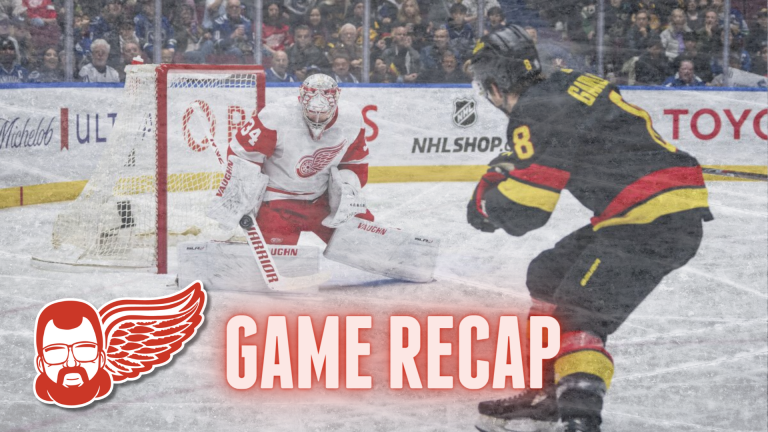 Mulleting over Hockeytown: The offense goes cold for the Red Wings in loss to the Canucks
