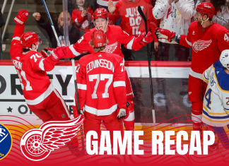 The Red Wings beat the Sabres and take over last wild-card spot in the East