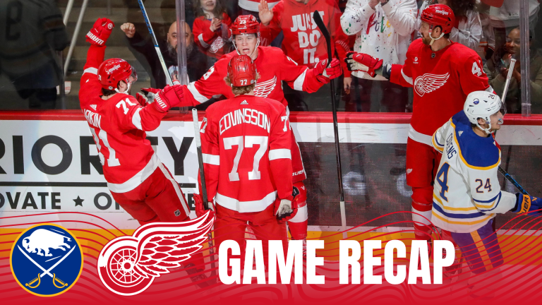 The Red Wings beat the Sabres and take over last wild-card spot in the East