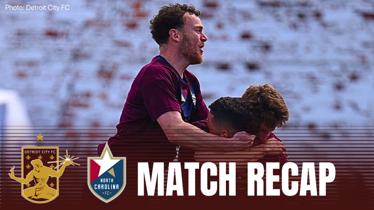 Detroit City FC defeats North Carolina FC; post-match interview with DCFC midfielder James Murphy