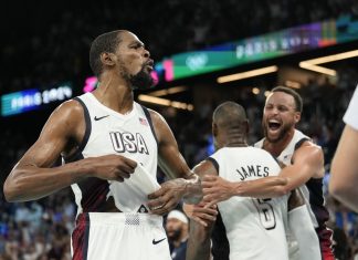 Kevin Durant admits that retirement is on his mind Kevin Durant with Team USA.