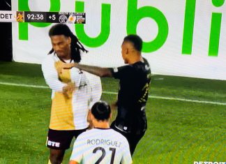 WATCH: Detroit City FC defender Devon Amoo-Mensah gets an open-handed slap from Birmingham’s Stefano Pinho Detroit City FC defender Devon Amoo-Mensah gets slapped by Stefano Pinho.