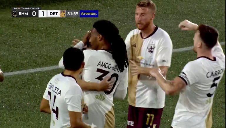 Detroit City FC beats Birmingham Legion.