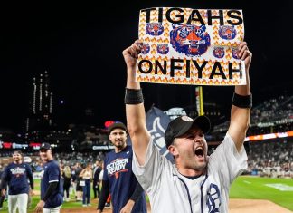 This Tigers fan wins for the best night after the team clinched an AL Wild Card spot
