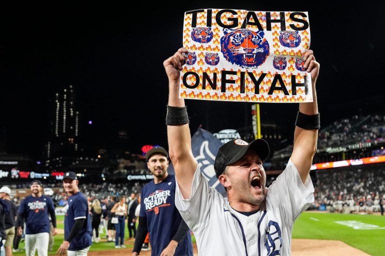 This Tigers fan wins for the best night after the team clinched an AL Wild Card spot
