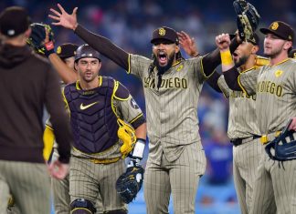 The Padres turn a triple-play to secure a spot in the postseason