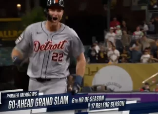 WATCH: Parker Meadows cook the Padres in the ninth Parker Meadows hits a grand slame for the Tigers in the ninth against the Padres.