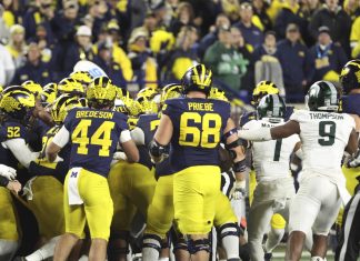 Michigan and Michigan State won’t face any punishment over postgame fight Michigan and Michigan State fight.