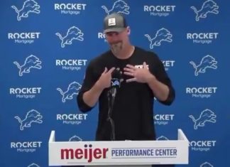 Lions: Dan Campbell is grinning and jumping up and down when asked if a trade could happen soon 👀 Lions head coach Dan Campbell