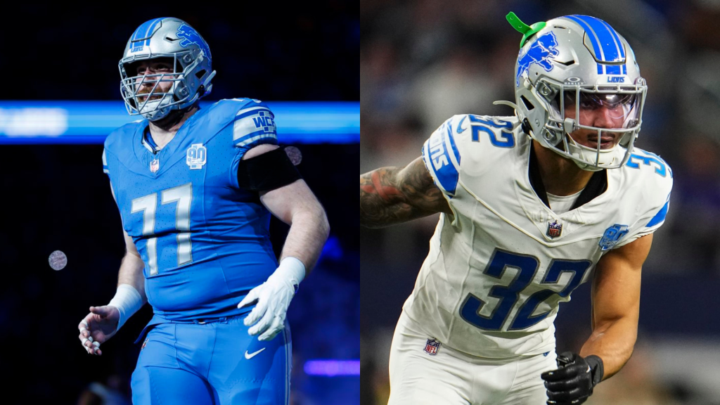 Lions: Frank Ragnow and Brian Branch.