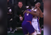Pistons rookie Ron Holland and Suns’ Damion Lee get into it during a preseason game Pistons rookie Ron Holland and Suns' Damion Lee get into it.