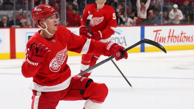 Detroit Red Wings forward Lucas Raymond.