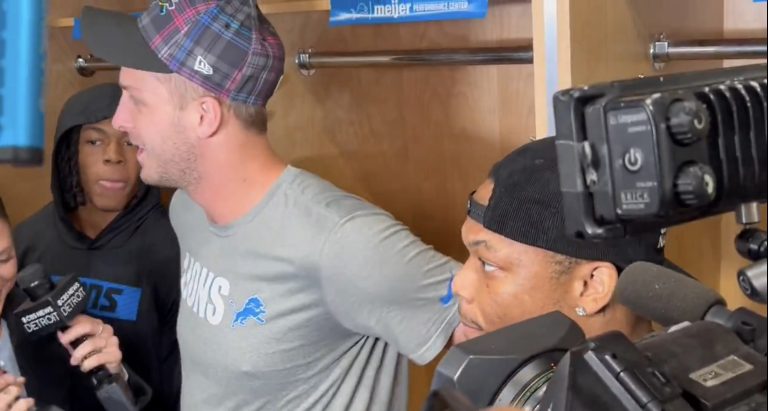 Lions: Sonic and Knuckles crash Jared Goff’s media availability