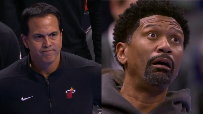 WATCH: The Pistons beat Miami thanks to Erik Spoelstra calling a timeout with no timeouts 😂