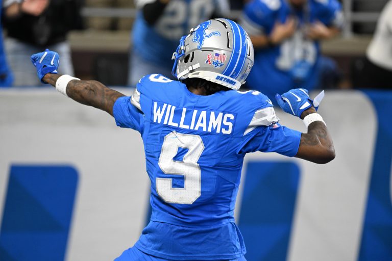 Lions wide receiver Jameson Williams.