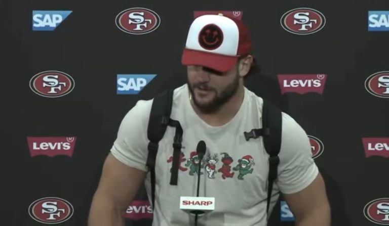 Nick Bosa after playing the Lions on Monday Night Football.