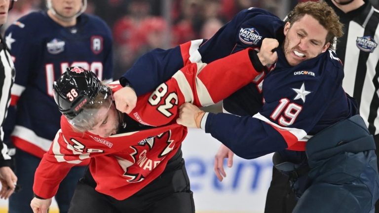 WATCH: Three fights in nine seconds as USA tops Canada in the Four Nations Faceoff