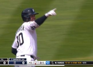 WATCH: Carpenter hits the first Comerica Park home run of 2025