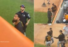 WATCH: Pirates reliever Dennis Santana took a swing at some fans during tonight’s game against the Tigers Pirates relieve Dennis Santana takes a swing at some fans.