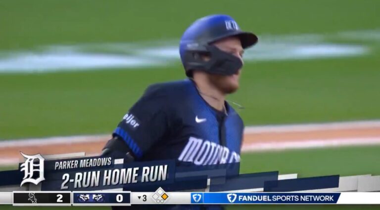 Parker Meadows returns to hit a two-run home run 💥