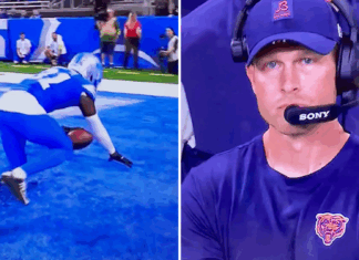 WATCH: The Lions break out the “stumblebum” celebration in Ben Johnson’s return 👀