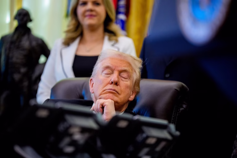 Donald Trump asleep at the wheel.