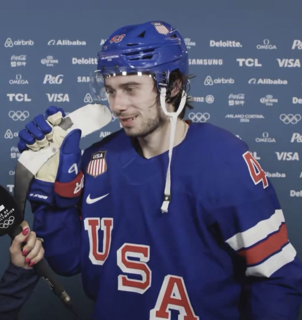 Quinn Hughes of Team USA. 